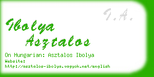 ibolya asztalos business card